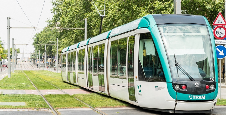 Un comboi del tramvia de Barcelona