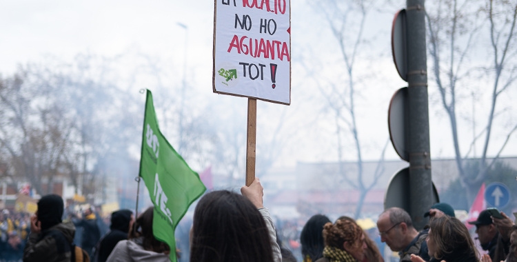 Imatge de la vaga de docents del 19 de març | Roger Benet