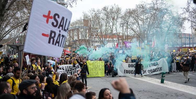 Un moment de la protesta d'aquest matí | Roger Benet