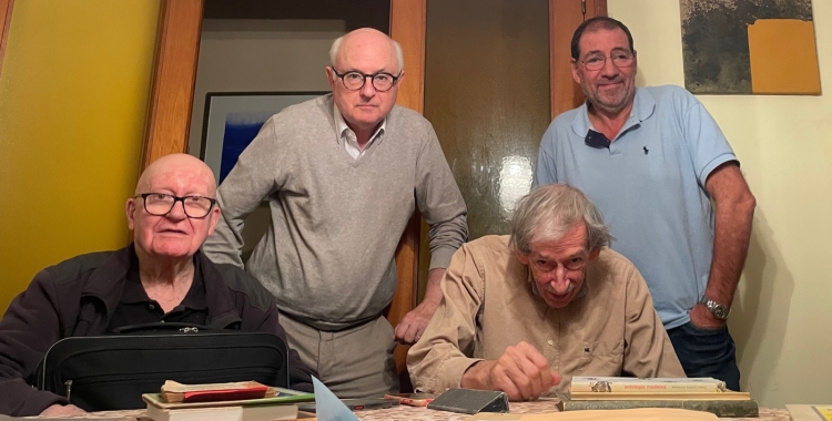 D'esquerra a dreta, Francesc Ventura, Joaquim Sala-Sanahuja, Tomàs Pladevall i Cesc Prat | Cedida