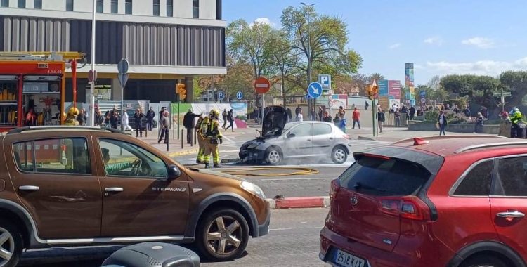 El vehicle en el moment de l'incendi