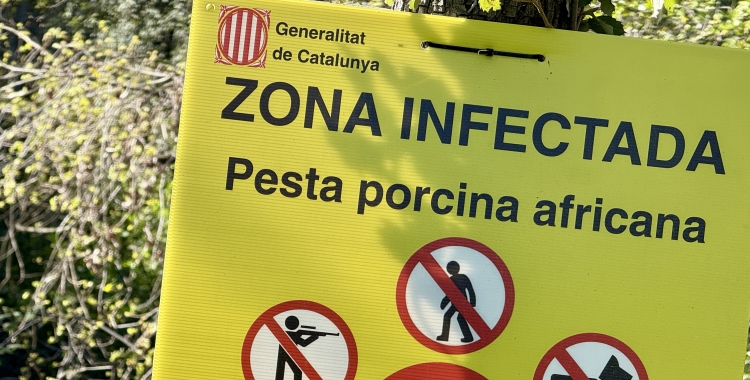 Cartell de restriccions de la Pesta Porcina Africana