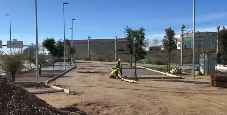 Les obres a la plaça del Mil·lenari