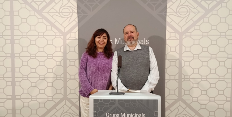 Alejandra Sandoval i Joan Mena, regidors de Sabadell en Comú Podem | Pere Gallifa (RàdioSabadell)