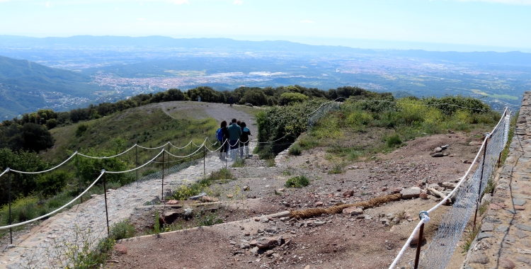 Espai on s'han trobat les restes a la rampa d'accés al monestir