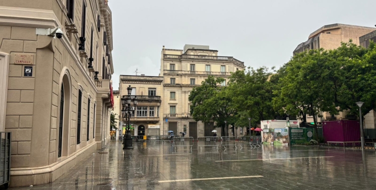 Sant Roc amb la pluja fent acte de presència | Cedida