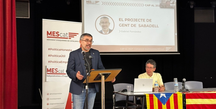 Gabriel Fernàndez, durant la convenció de MEScat a Sabadell | Pere Gallifa (RàdioSabadell)