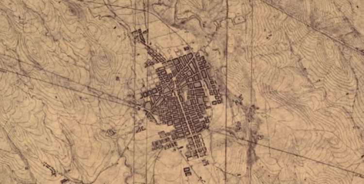 Un mapa de Sabadell elaborat per Eduard Brossa i datat de 1914 | ICGC