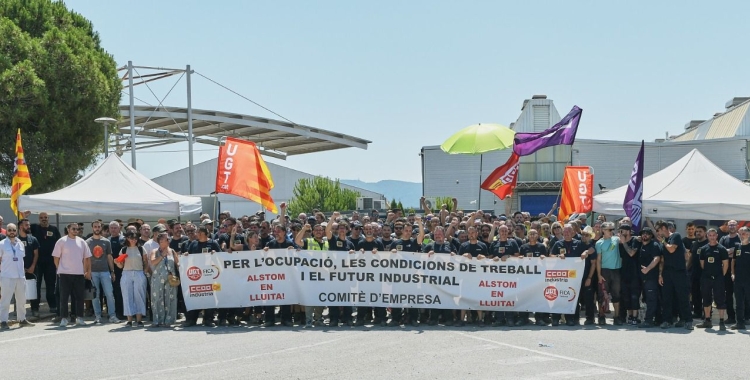 Plantilla d'Alstom manifestant-se | CCOO