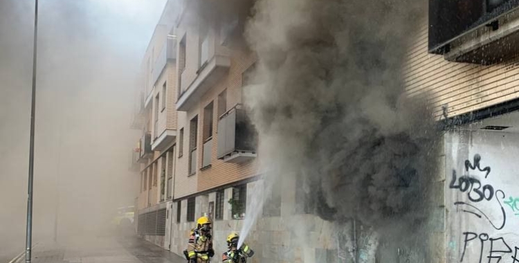 Imatge de l'incendi al quadre dels transformadors