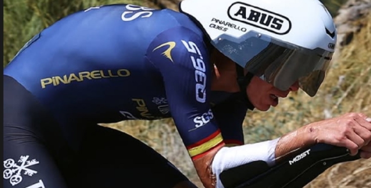 De la Cruz durant la crono d'avui a Jerez | Pinarello Q36.5