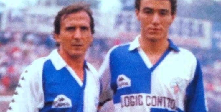 Tente Sánchez i un jove Xavi Aguado que començava al futbol professional | @trayectfutbol