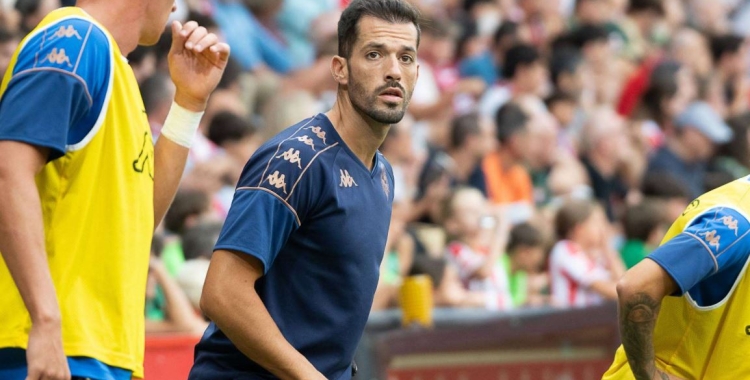 Moñino durant l'Sporting-Sabadell de la primera jornada | Roger Benet