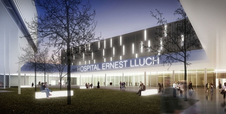 Render sobre com quedarà el futur Hospital Comarcal Ernest Lluch | Arxiu