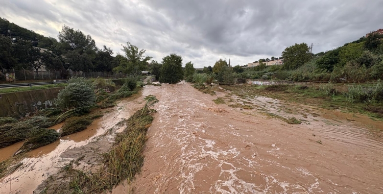 Així baixava el Ripoll el 4 d'octubre passat