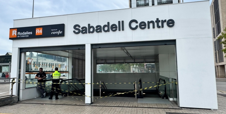Estació de Renfe Sabadell Centre aquest matí | Anna Clarà