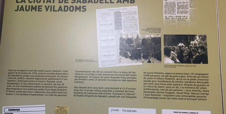 Exposició 'Treball, cultura i compromís social' de Jaume Viladoms