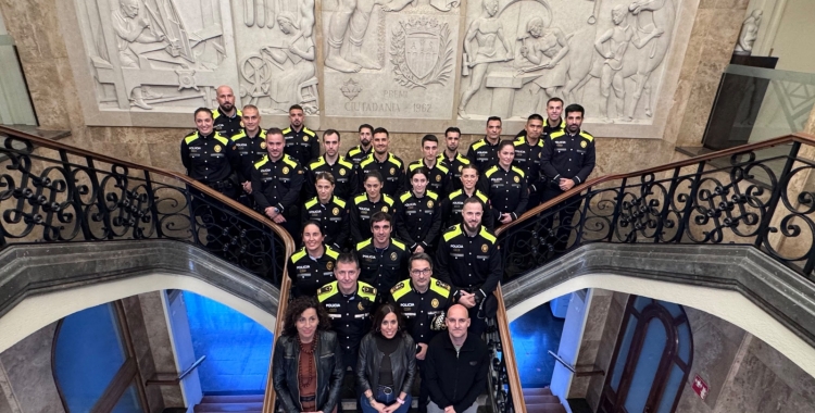 Fotografia dels agents a l'Ajuntament | Cedida