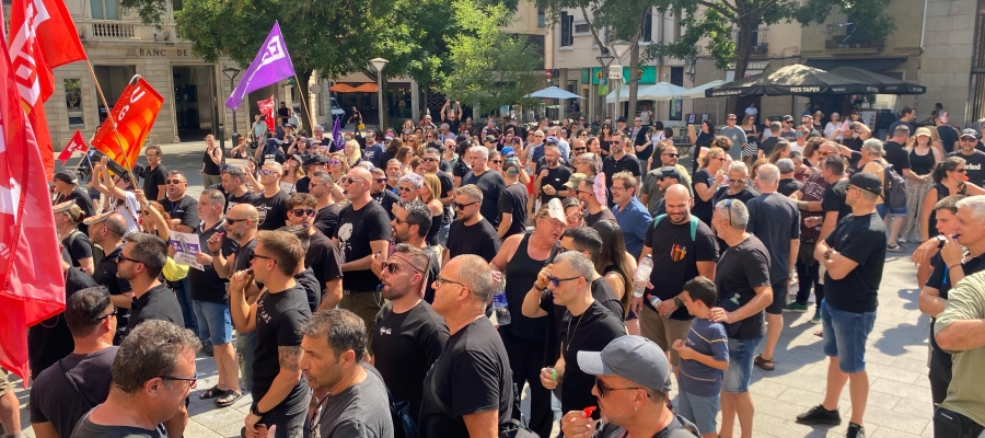 La manifestació a la plaça Sant Roc