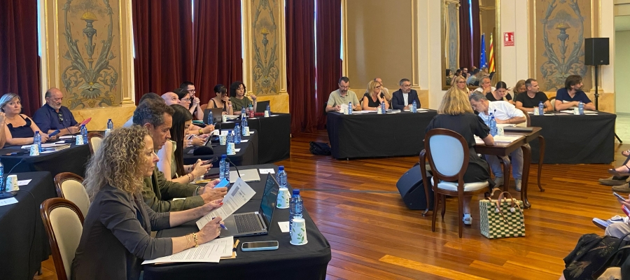 El ple municipal celebrant-se al Teatre Principal