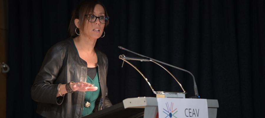 Marta Farrés durant la IV Convenció estatal sobre l'amiant | Roger Benet
