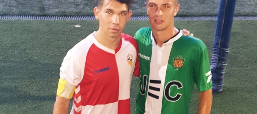 Astals i Mulero després d'enfrontar-se en un Cornellà-Sabadell juvenil | Cedida