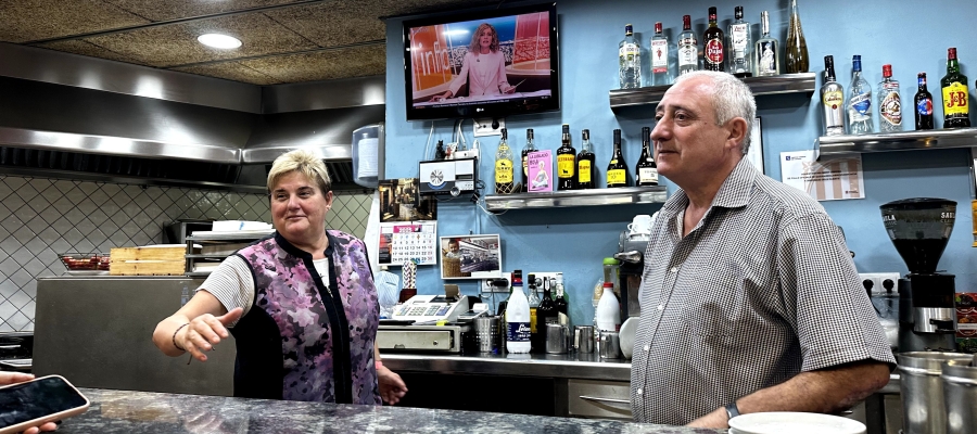 La Mercè i el Rafa durant el seu últim servei