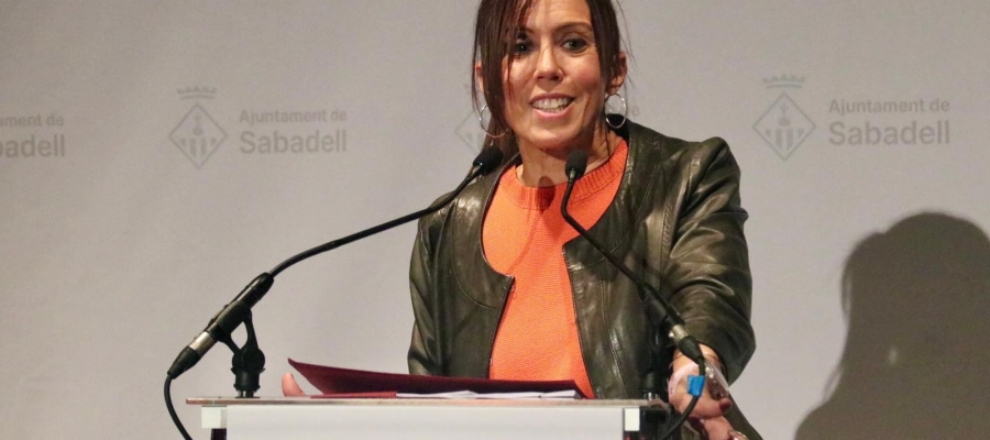 Marta Farrés durant l'acte d'aquest divendres | Cedida