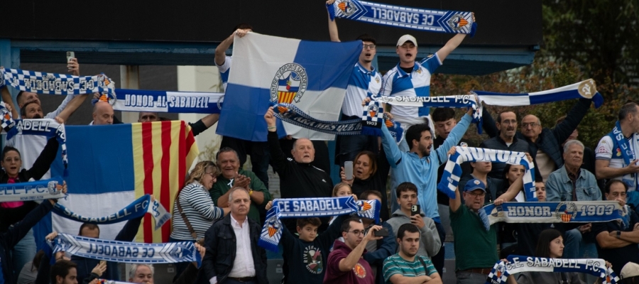 Afició arlequinada Sabadell Nàstic