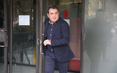 Manuel Bustos a la sortida dels jutjats
