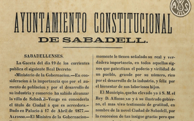 Fragment del ban publicat per l'Ajuntament de Sabadell Foto: Arxiu històric de Sabadell