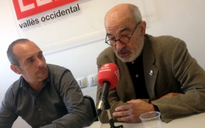 Enrique Rodríguez i Alejandro Ruiz-Huerta a la seu de CCOO de Sabadell. Ràdio Sabadell