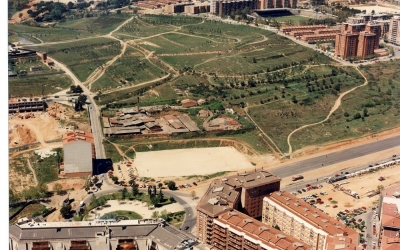 Imatge aèria del Parc Catalunya abans d'urbanitzar.  Foto: Sabadell Territori