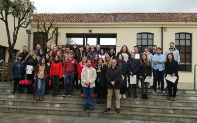 Els participants del darrer Programa de Garantia Juvenil amb el regidor Eduard Navarro | Ajuntament de Sabadell
