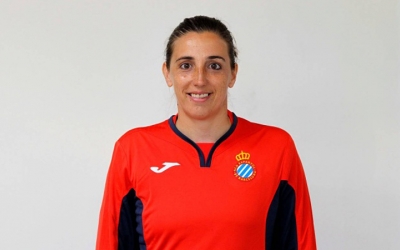 Mariajo Pons amb els colors de l'Espanyol
