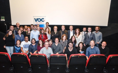 Imatge de la inauguració de la primera mostra VOC, als cinemes Texas de Barcelona/ ACN