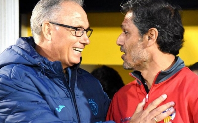 Miguel Álvarez i Toni Seligrat, a la prèvia del partit jugat a Villarreal | Crispulo D.