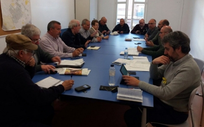 Imatge de la trobada entre els representants municipals i la Comissió del Parc del Nord