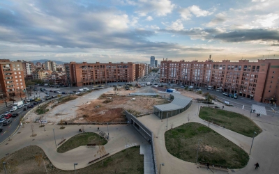 Imatge de la plaça Espanya en obres | Roger Benet