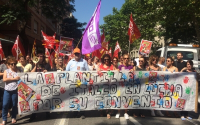 Les treballadores de l'empresa Italco a la manifestació | Helena Molist