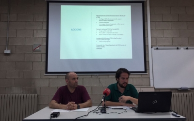 Joan Berlanga i Eduard Navarro durant la presentació | Ràdio Sabadell 