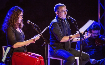 Laura Conejero i Jordi Boixadertas durant l'espectacle | Berta Tiana