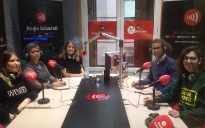 Els membres de l'expedició avui durant la tertúlia a Ràdio Sabadell | Pau Duran