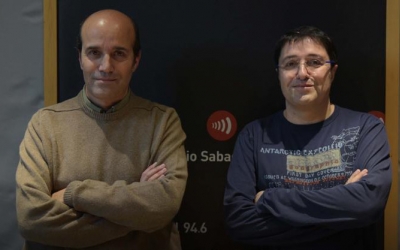 Toni i Xasqui Ten, als estudis de Ràdio Sabadell/ Roger Benet