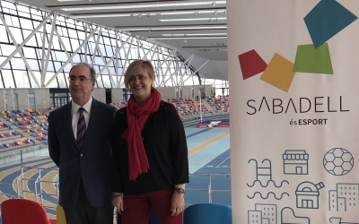 Marisol Martínez amb Joan Villuendas, president de la FCA | @sbdesports