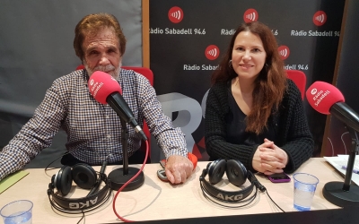Eva Abellan i Agustín Lorca, als estudis de Ràdio Sabadell/ Pau Duran
