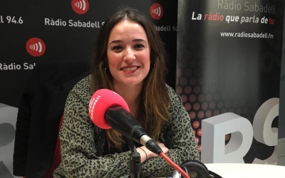 Aida Sanuy avui als estudis de Ràdio Sabadell | Mireia Sans
