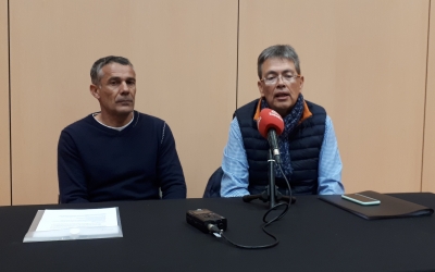 Muntada (esquerra) i Enric Garcia, director de la Fira/ Karen Madrid