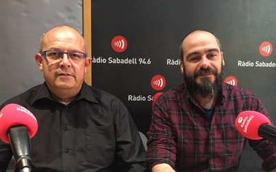 Magno Castillo (dreta) i Miguel Hernández, d'Élite Taxi i Radio Taxi Sabadell/ Pau Duran