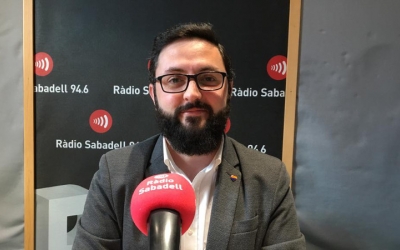 Ramon Garcia, als estudis de Ràdio Sabadell/ Mireia Sans